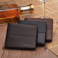 Men's Bifold Leather Credit ID Card Holder Wallet Billfold Purse