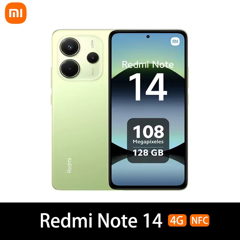 Xiaomi redmi note 14 4g nfc helium g99-ultra 6,67 ''amoled bildschirm 120 hz 108 mp ia kamera 5500 mah akku,Ladegerät nicht im Lieferumfang enthalten Mağazam