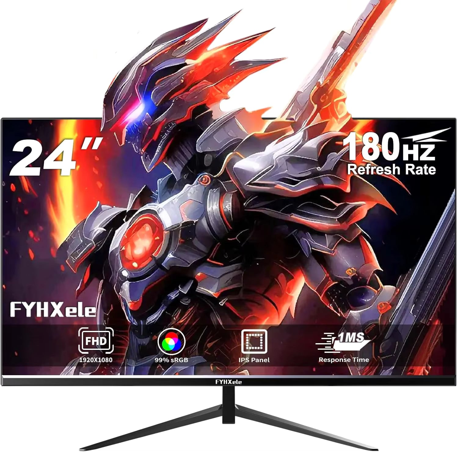 FYHXele 24 Zoll 180 Hz Gaming-Monitor 1K FHD Computer-Display 1 ms Reaktionszeit Augenpflege-Bildschirm LCD-Unterstützung HDR G-Sync VESA Mağazam