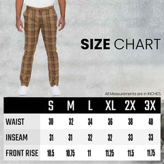 Plaid Slim Fit Trouser Pants SR011