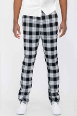 Plaid Slim Fit Trouser Pants SR011