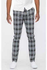 Plaid Slim Fit Trouser Pants SR012