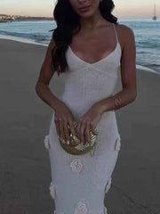 White Flower Maxi : Cami Dress