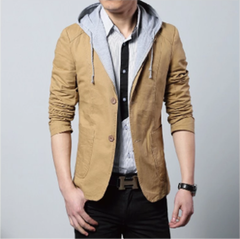 Mens Street Style Hooded Blazer - Mağazam