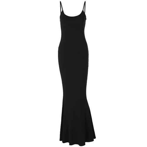 Spaghetti Strap Long Dress Women Sexy Slim Skinny Bodycon Party Club