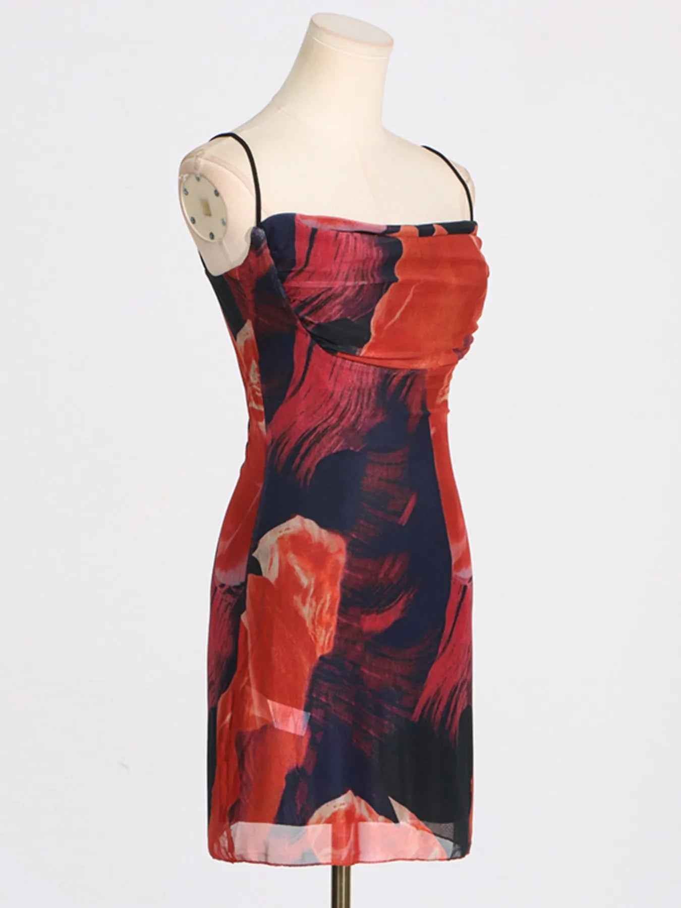 Stylish Cowl Neck Cami : Mini Dress