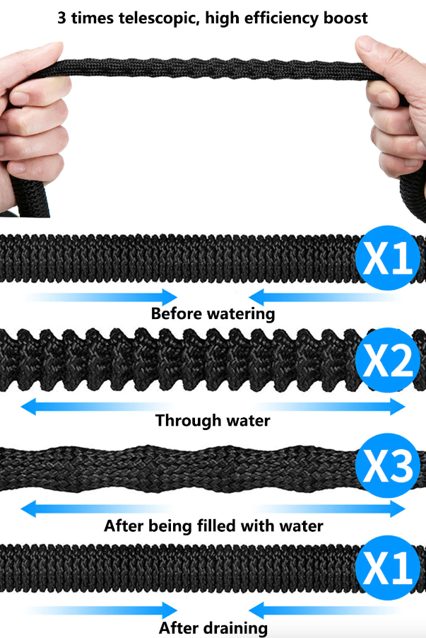 4X Stronger Deluxe Expandable Flexible Garden Hose Water Hose 25, 50, - Mağazam