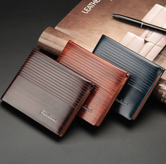 Men's Bifold Leather Credit ID Card Holder Wallet Billfold Purse