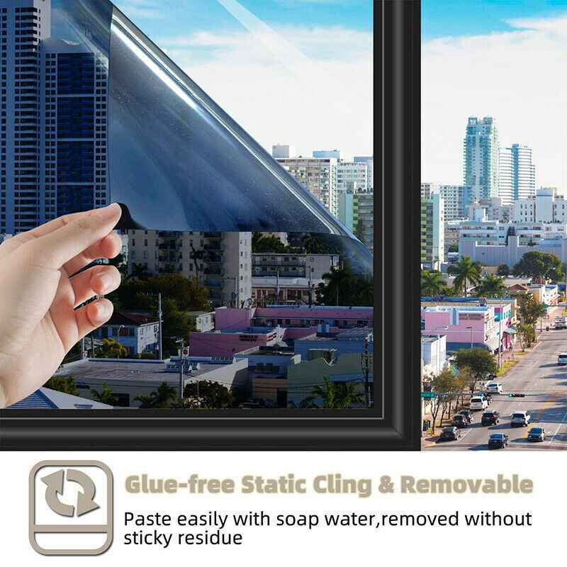 One Way Mirror Window Film Heat UV Reflective Privacy Tint Foil For
