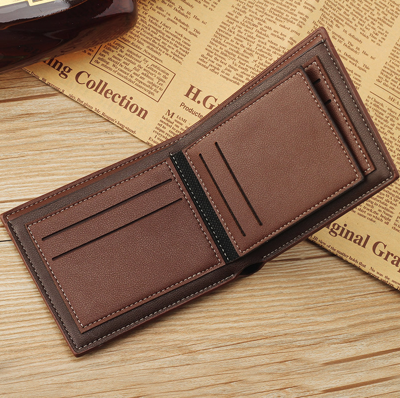 Men's Bifold Leather Credit ID Card Holder Wallet Billfold Purse