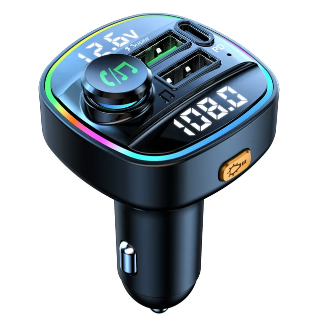 Bluetooth 5.0 Car Wireless FM Transmitter Adapter USB PD Charger AUX - Mağazam