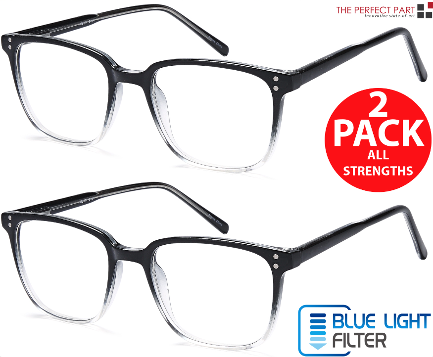 2 PK Unisex Blue Light Blocking Reading Glasses Computer Readers For - Mağazam