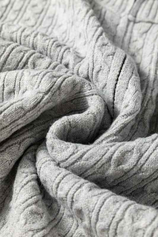 Sofia Ribbed Trim Loose Sweater