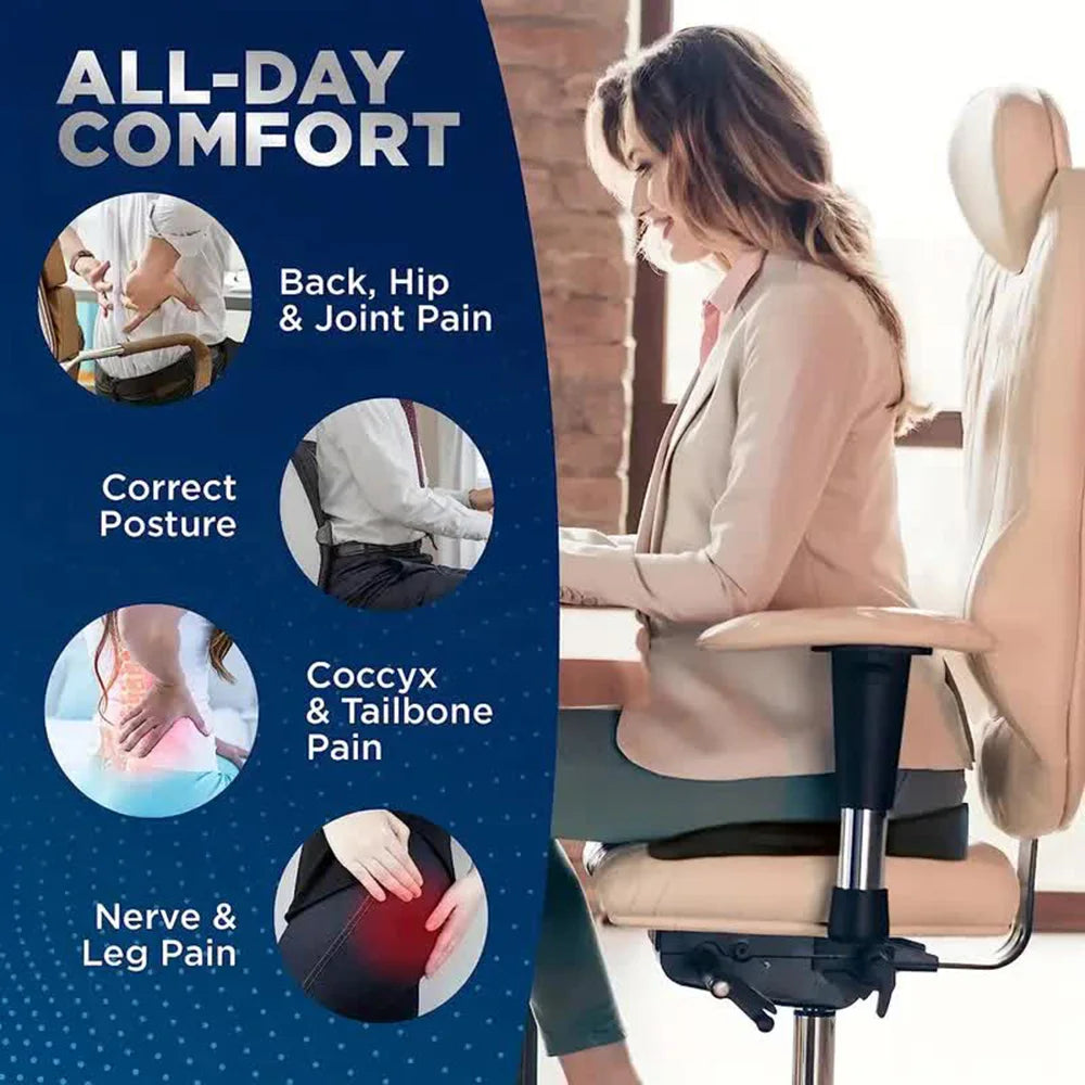 Reise-Sitzkissen, Memory-Schaum, U-förmiges Kissen für Stuhl, Kissen, Auto, Büro, Hüftstütze, Massage, orthopädisches Kissen Mağazam