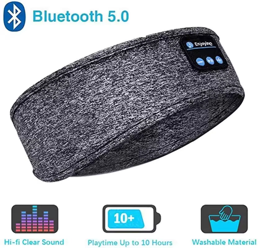 2025 Bluetooth-Kopfhörer, Sport-Schlaf-Stirnband, elastische kabellose Kopfhörer, Musik-Augenmaske, kabelloses Bluetooth-Headset-Stirnband Mağazam