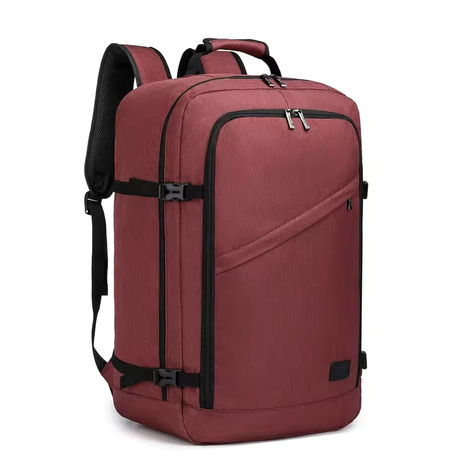 Kono Kabinentasche 40x20x25 cm für Ryanair Untersitz Handgepäck Rucksack, Kabinengröße 20L, Schwarz, Minimalistisch Mağazam