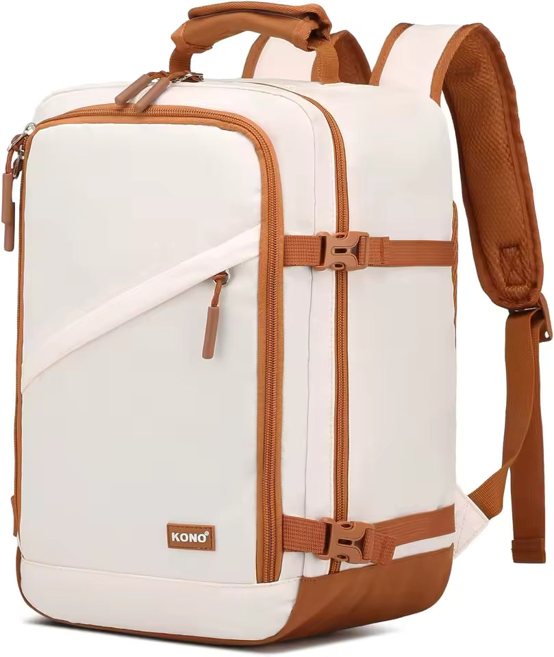 Kono Kabinentasche 40x20x25 cm für Ryanair Untersitz Handgepäck Rucksack, Kabinengröße 20L, Schwarz, Minimalistisch Mağazam