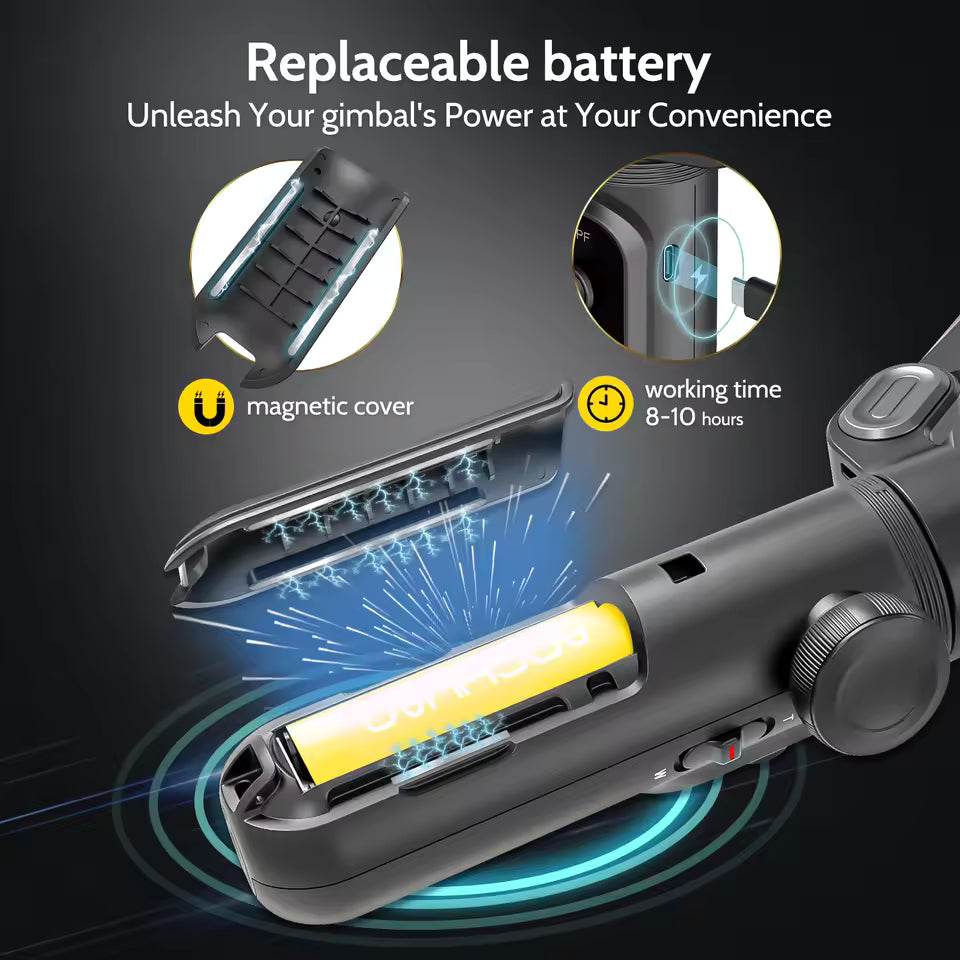 AOCHUAN Smart Xpro Smartphone Gimbal Stabilizer Professioneller 3-Achsen-Stabilisator für iPhone und Android Smartphone Handheld Gimbal Mağazam