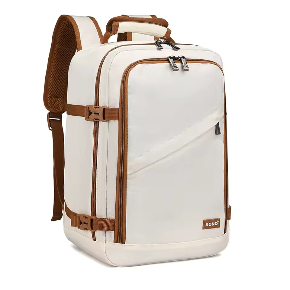 Kono Kabinentasche 40x20x25 cm für Ryanair Untersitz Handgepäck Rucksack, Kabinengröße 20L, Schwarz, Minimalistisch Mağazam