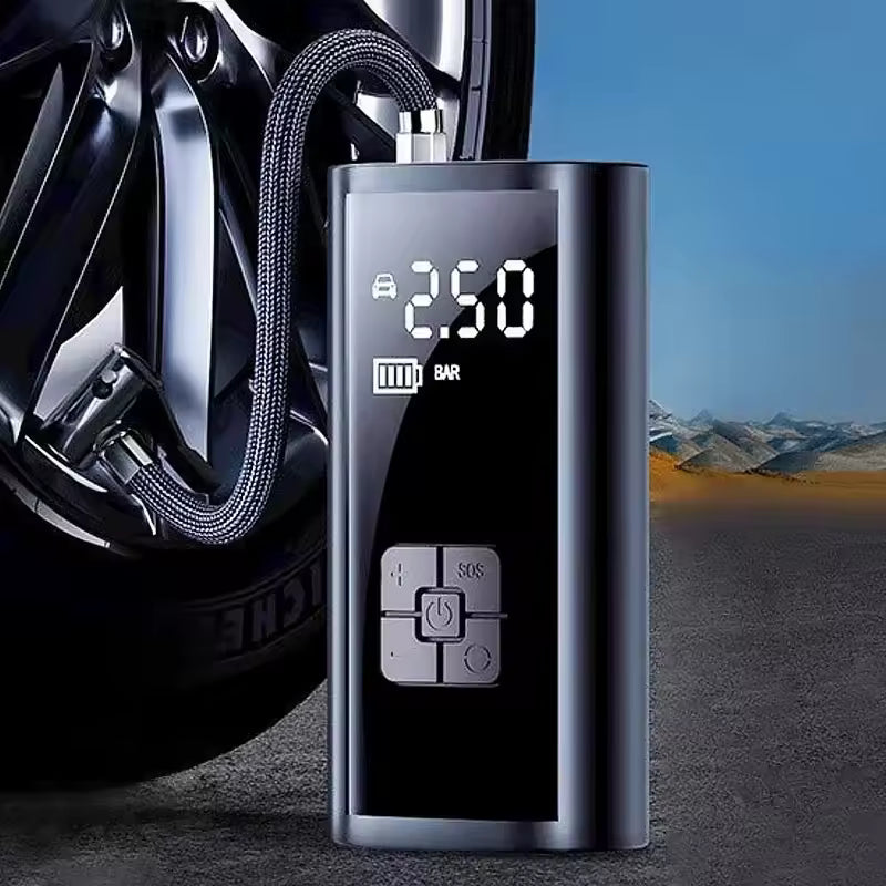 EAFC Tragbarer Reifenfüller, wiederaufladbarer elektrischer Inflator für Auto, Fahrrad, digitaler Luftkompressor, Fußball-Ball-Inflatorpumpe