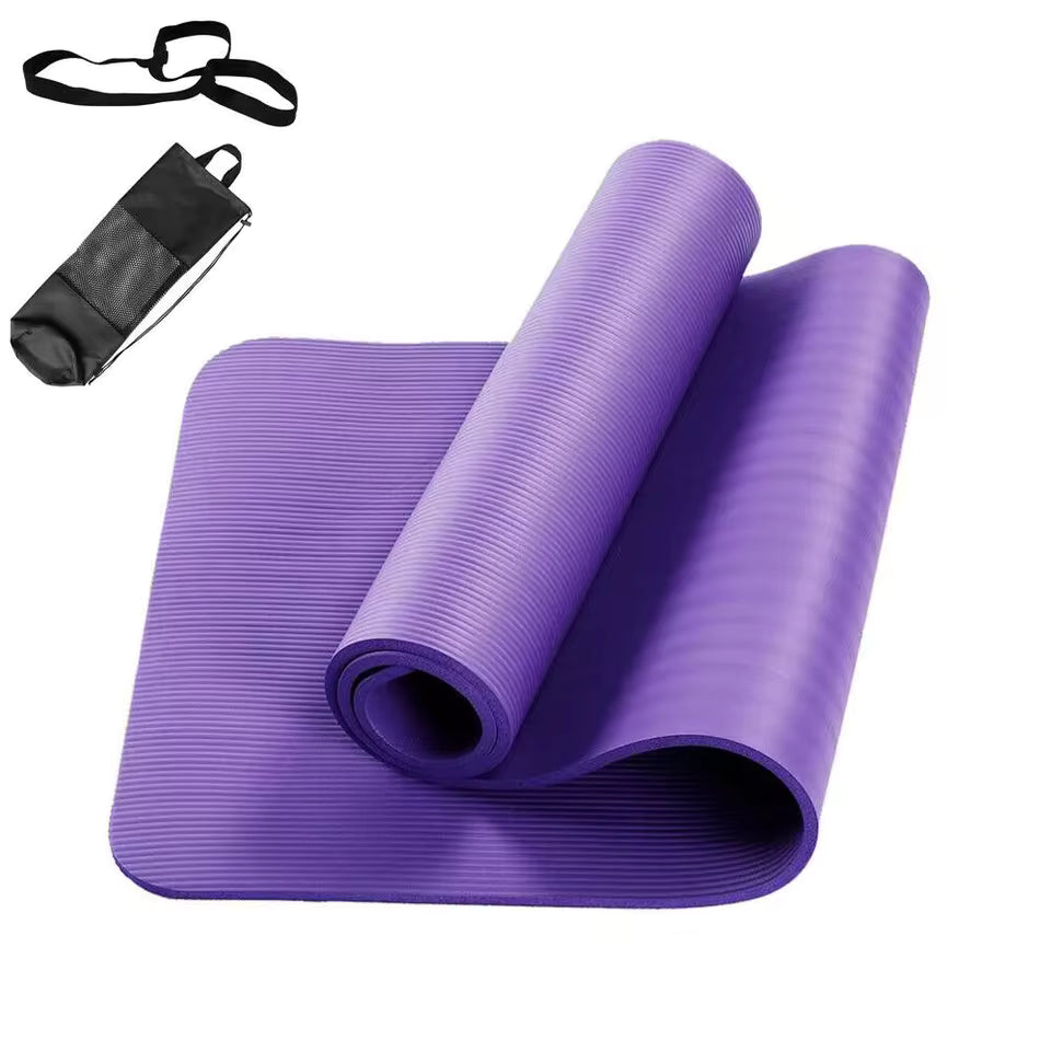 Yoga Mat Pilates Fitness Mat NBR Non Slip Yoga Cushion Travel Fitness Exercise Pad for Women Home Gym Floor Workout Gym Exercise Mağazam