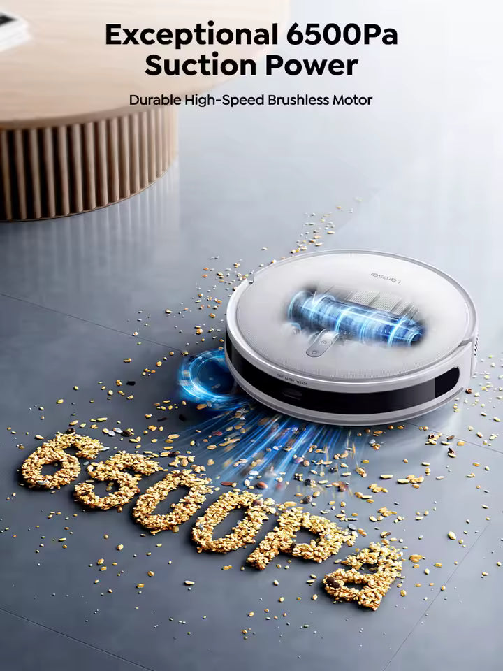Laresar L10 SoF LiDAR Staubsauger-Roboter Wischmopp 6500Pa 150min Kabellos APP-Steuerung Intelligentes LDS Geplante Reinigung von Böden und Teppichen 