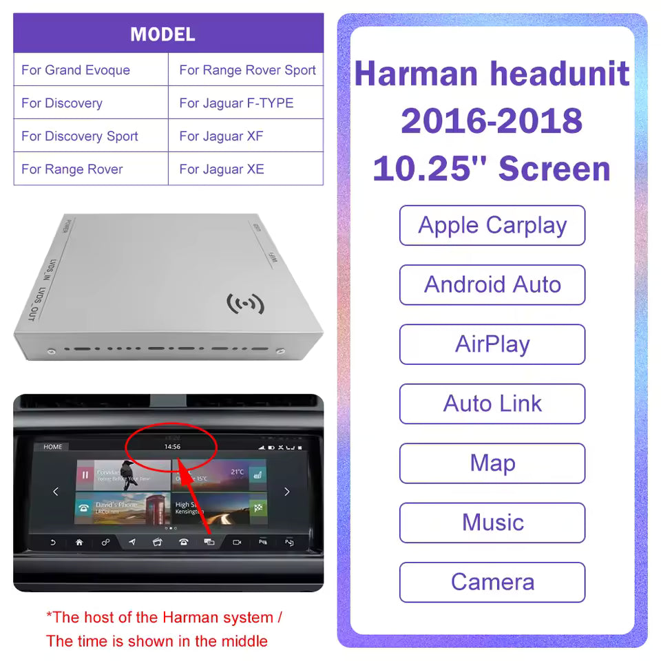 Android Auto Drahtlose Carplay Für Land Rover/Jaguar/Range Rover/Evoque/Discovery 2012-2018 multimedia Navigation Auto Player Mağazam