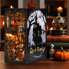 Book Nook Kit Dark Family DIY Holzpuzzle Gothic-Stil Halloween Bücherregal Puppenhaus Modell Buchstütze Gebäude Heimdekoration Mağazam