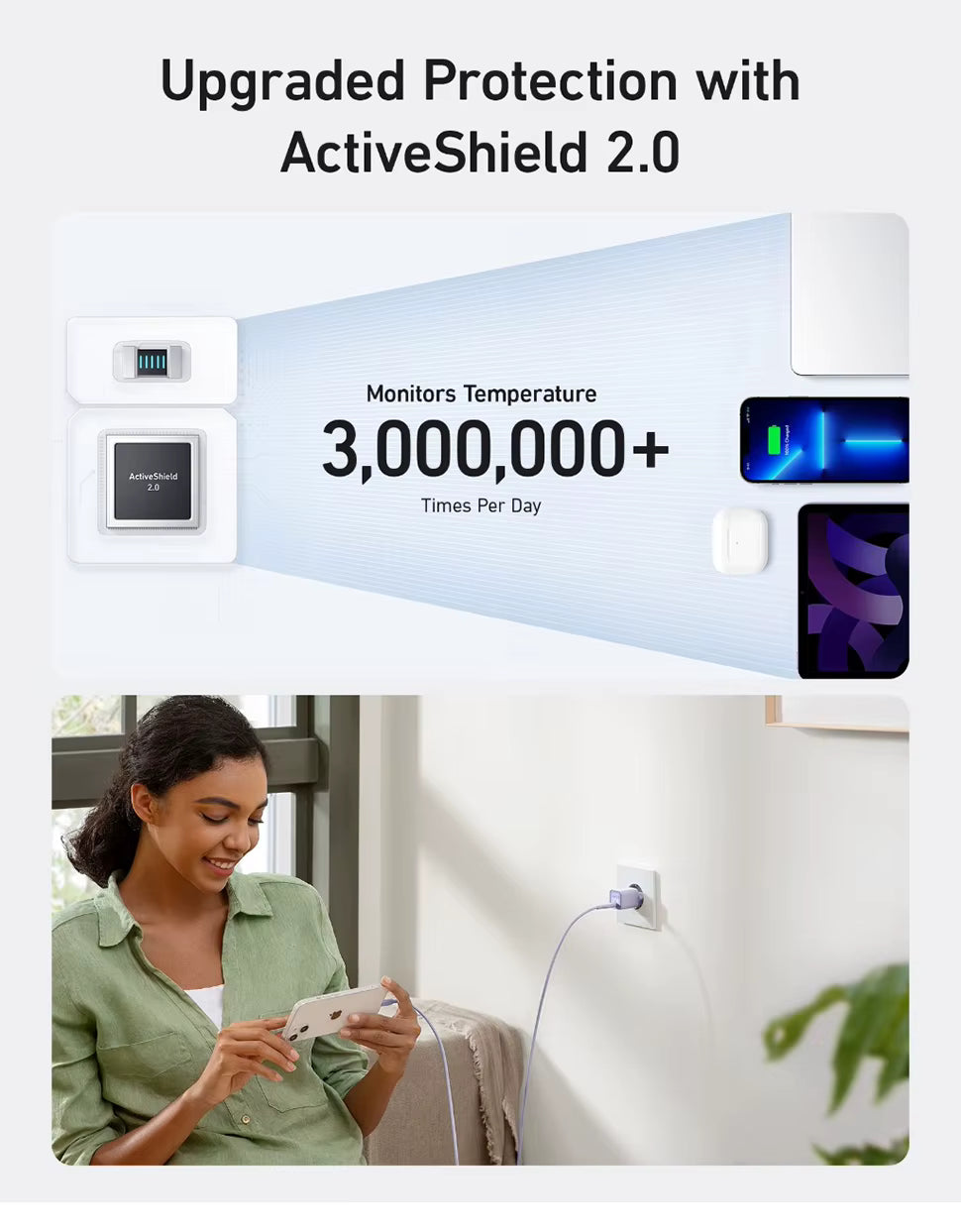 Anker Cargador USB C GAN 30 W, Cargador iPhone 511 (Nano 3), Cargador rápido PIQ 3.0 PPS, Compatible con iPhone 16/16 Plus Pro Mağazam