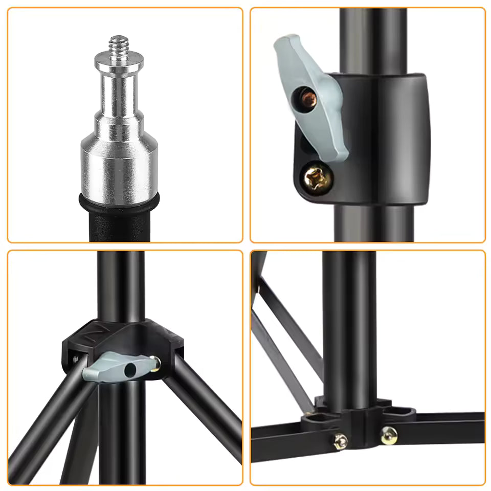 2m verstellbares Stativ für Telefon Handy Selfie Stick Lichtst änder 1/4 Schrauben kopf für Fotostudio blinkt fotografische Softbox Mağazam