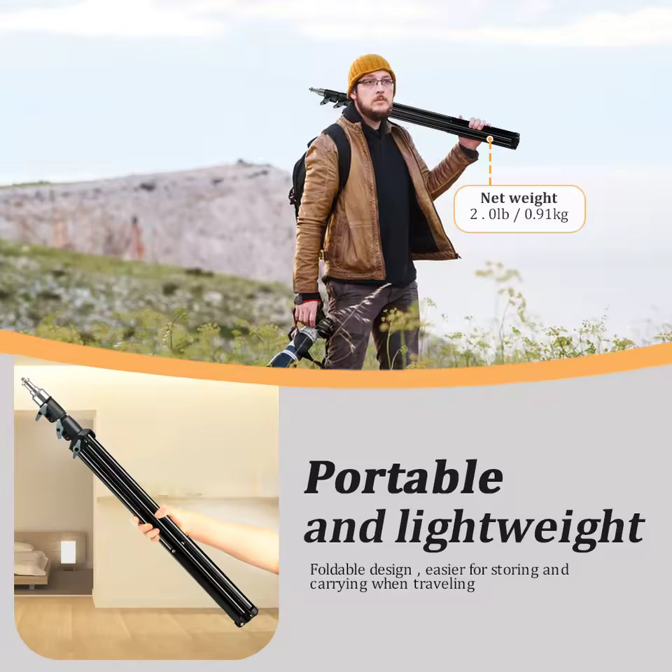2m verstellbares Stativ für Telefon Handy Selfie Stick Lichtst änder 1/4 Schrauben kopf für Fotostudio blinkt fotografische Softbox Mağazam