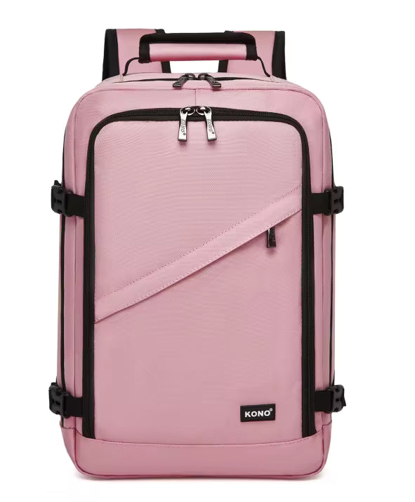 Kono Kabinentasche 40x20x25 cm für Ryanair Untersitz Handgepäck Rucksack, Kabinengröße 20L, Schwarz, Minimalistisch Mağazam
