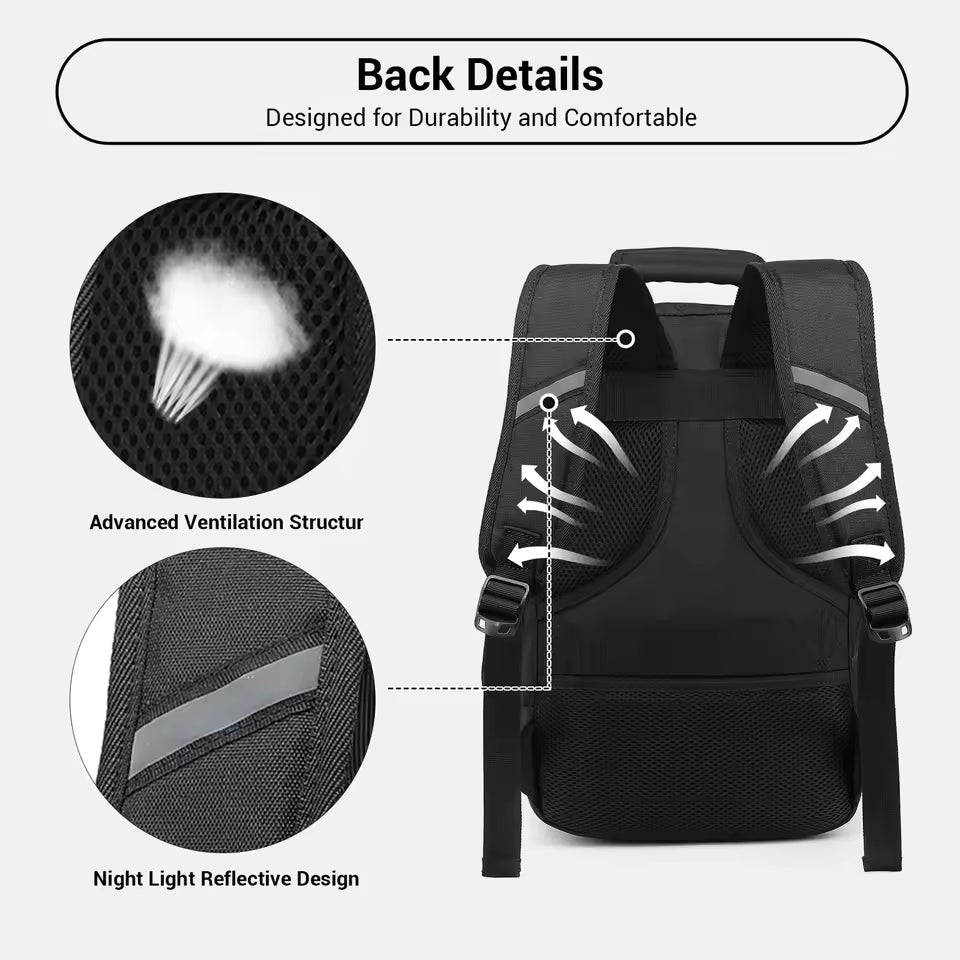 Kono Kabinentasche 40x20x25 cm für Ryanair Untersitz Handgepäck Rucksack, Kabinengröße 20L, Schwarz, Minimalistisch Mağazam