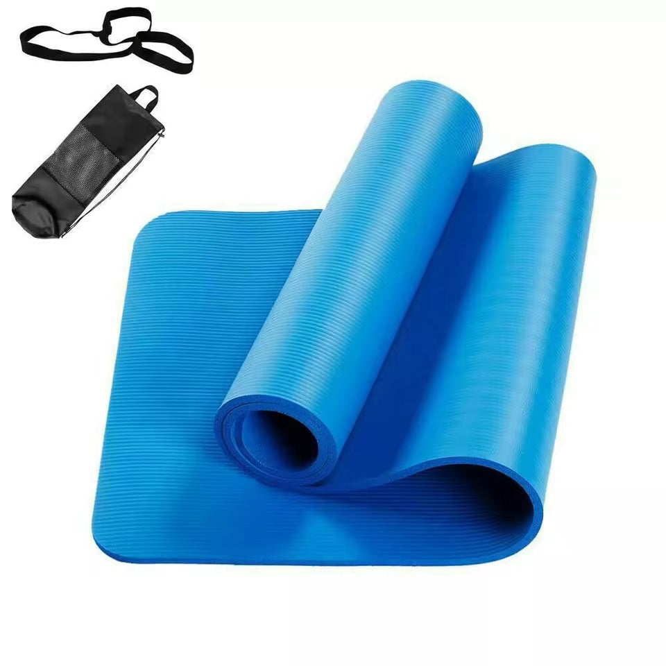 Yoga Mat Pilates Fitness Mat NBR Non Slip Yoga Cushion Travel Fitness Exercise Pad for Women Home Gym Floor Workout Gym Exercise Mağazam