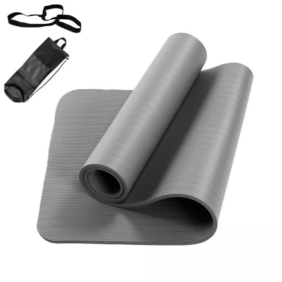 Yoga Mat Pilates Fitness Mat NBR Non Slip Yoga Cushion Travel Fitness Exercise Pad for Women Home Gym Floor Workout Gym Exercise Mağazam