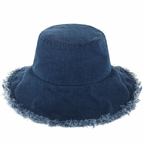 Wide Brim Frayed Bucket Hat - Mağazam