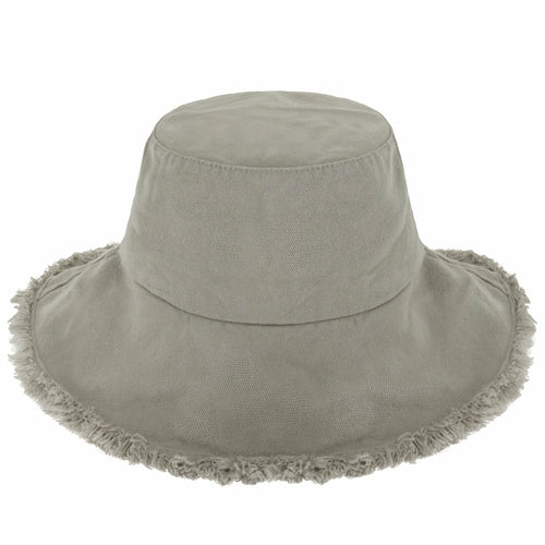 Wide Brim Frayed Bucket Hat - Mağazam