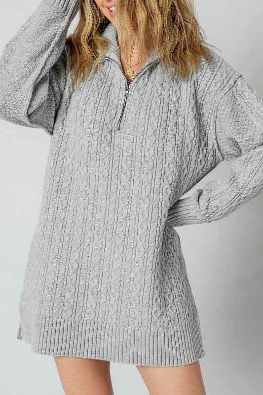 Sofia Ribbed Trim Loose Sweater