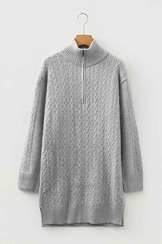 Sofia Ribbed Trim Loose Sweater