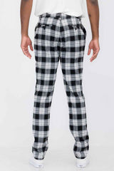 Plaid Slim Fit Trouser Pants SR011