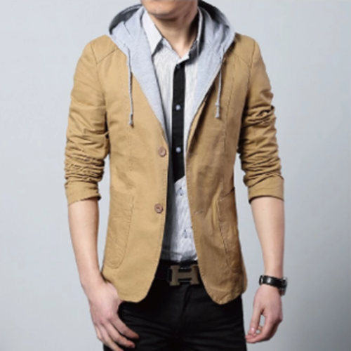 Mens Street Style Hooded Blazer - Mağazam